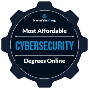 Award Badge for the Most Affordable Cybersecurity Degree Programs