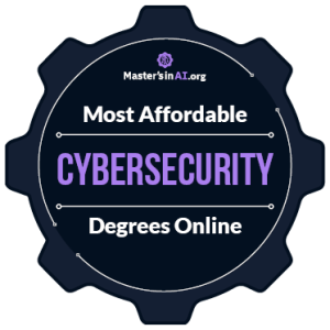 Award Badge for the Most Affordable Cybersecurity Degree Programs